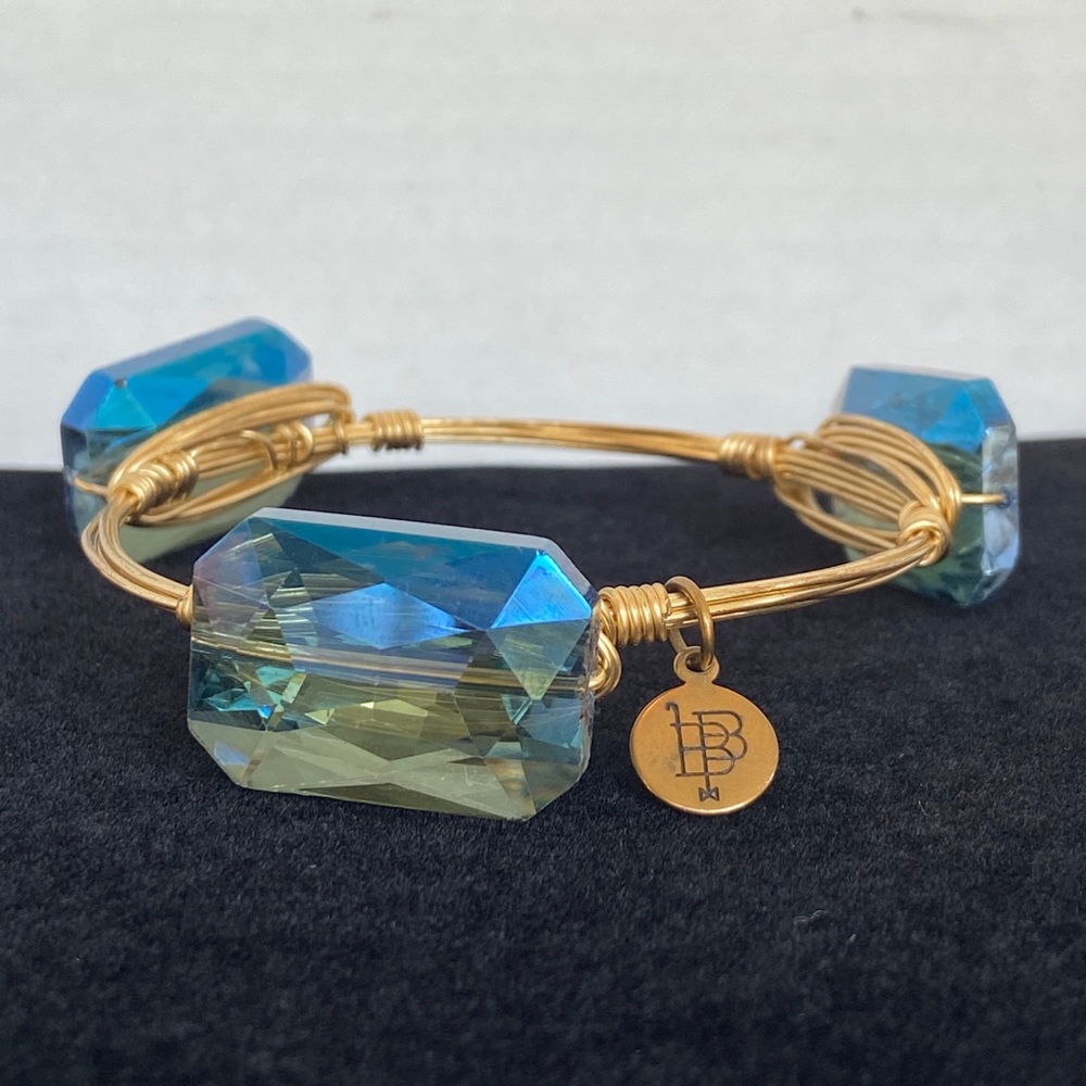 Bourbon & Boweties Gold Plated Bangle Bracelet - Picture 2 of 10